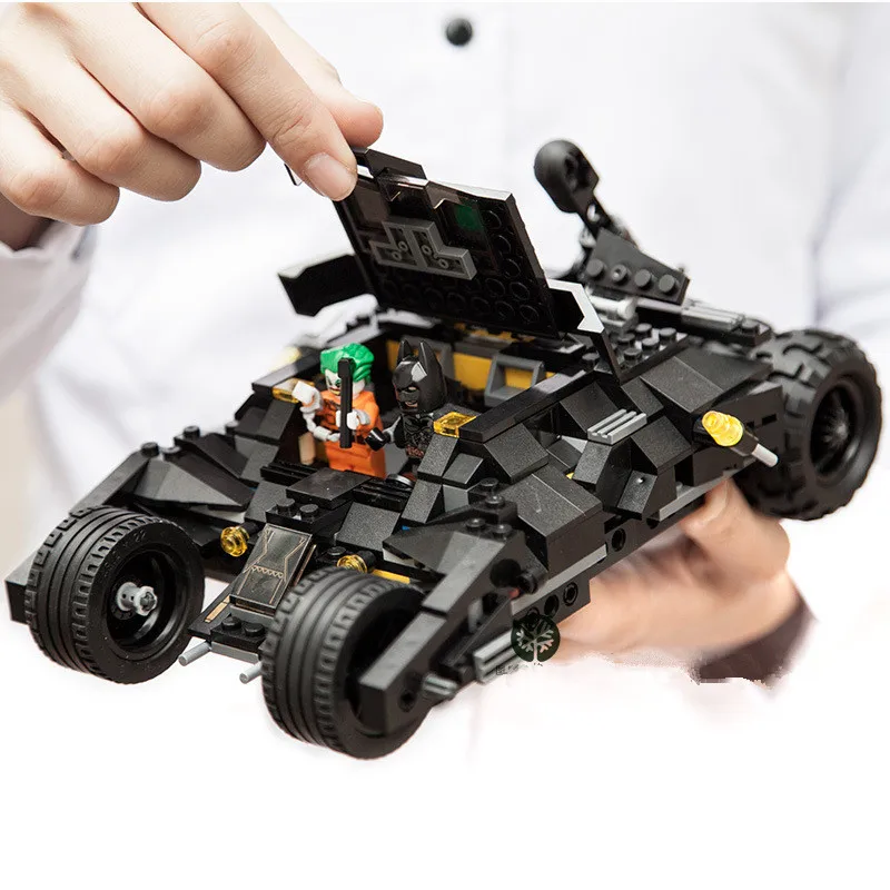 

325PCS Super Heros Batman Model Building Blocks Kit Batmobile Compatible Legoings Creative Educational Toys Gifts for Children