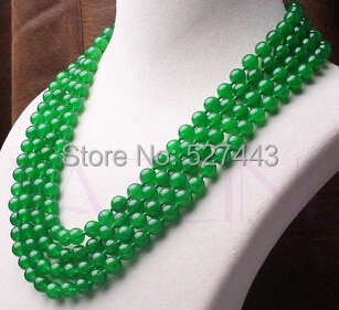 

Sl20140614 vintage Malay style green genuine 8MM stone ball strand 17.5 " collar necklace