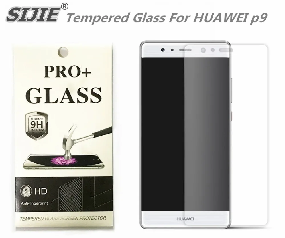 

SIJIE Tempered Glass For HUAWEI p9 2.26mm Screen Protector protective front stronger 9H hardness discount with Retail Package