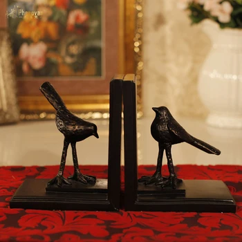 

style retro Decor furnishings Home Furnishing jewelry ornaments American country resin bird book book by Bookends