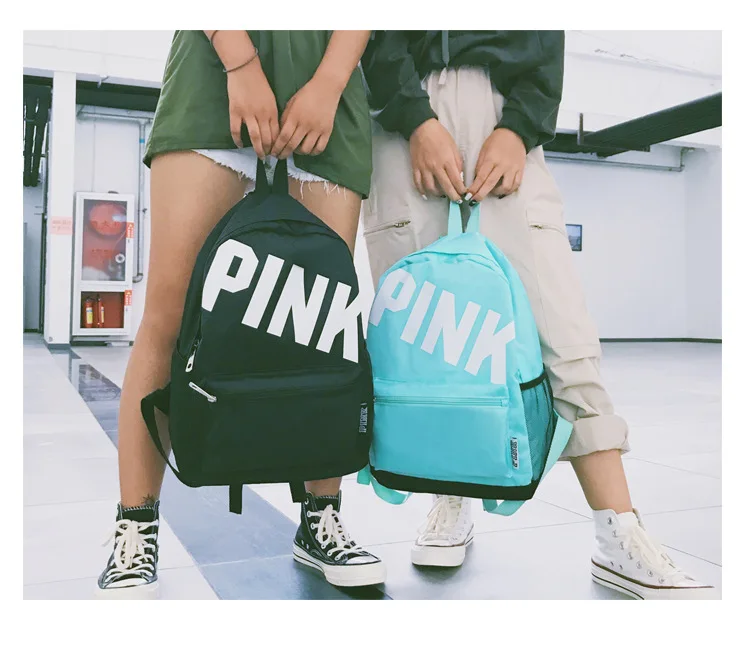 mochilas escolares летняя Праздничная пляжная сумка с буквенным принтом рюкзак на плечо на молнии розовая школьная сумка для девочек