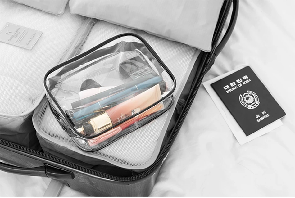 Прозрачные ПВХ сумки, органайзер для путешествий, прозрачная косметичка, косметичка, красивый чехол, косметичка, моющиеся сумки