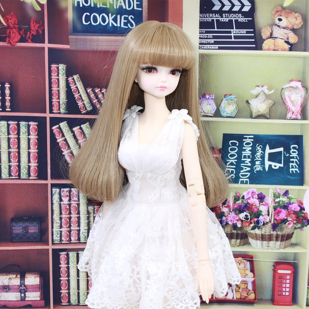 

Fortune Days 1/4 MMGIRL BJD doll joint body with makeup reborn girls White cute lace dress and exquisite gift box packaging toys