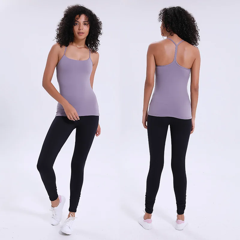  NWT Eshtanga sports tank with BUILT Bra Women's Summer Quick Dry Thick Material Breathable Top Qual