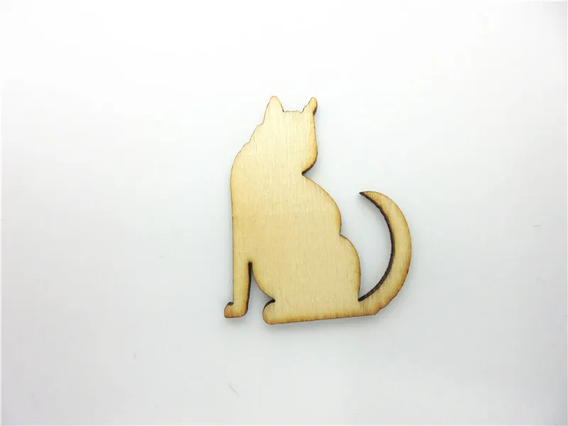Happymems маленькая кошка деревянные формы 10 шт. шпон ДСП скрапбукинговое украшение