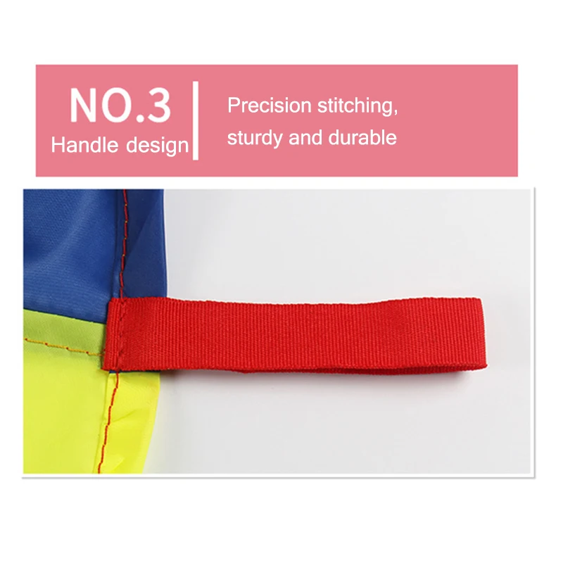

Kids Parachute Toy with Handles Play Parachute Tent Mat Cooperative Games Birthday Gift SLC88