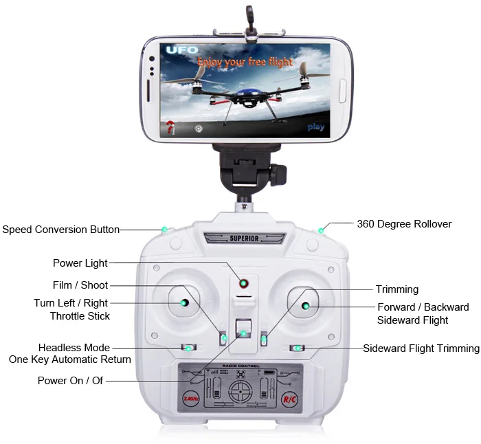 2.4 ghz superior drone