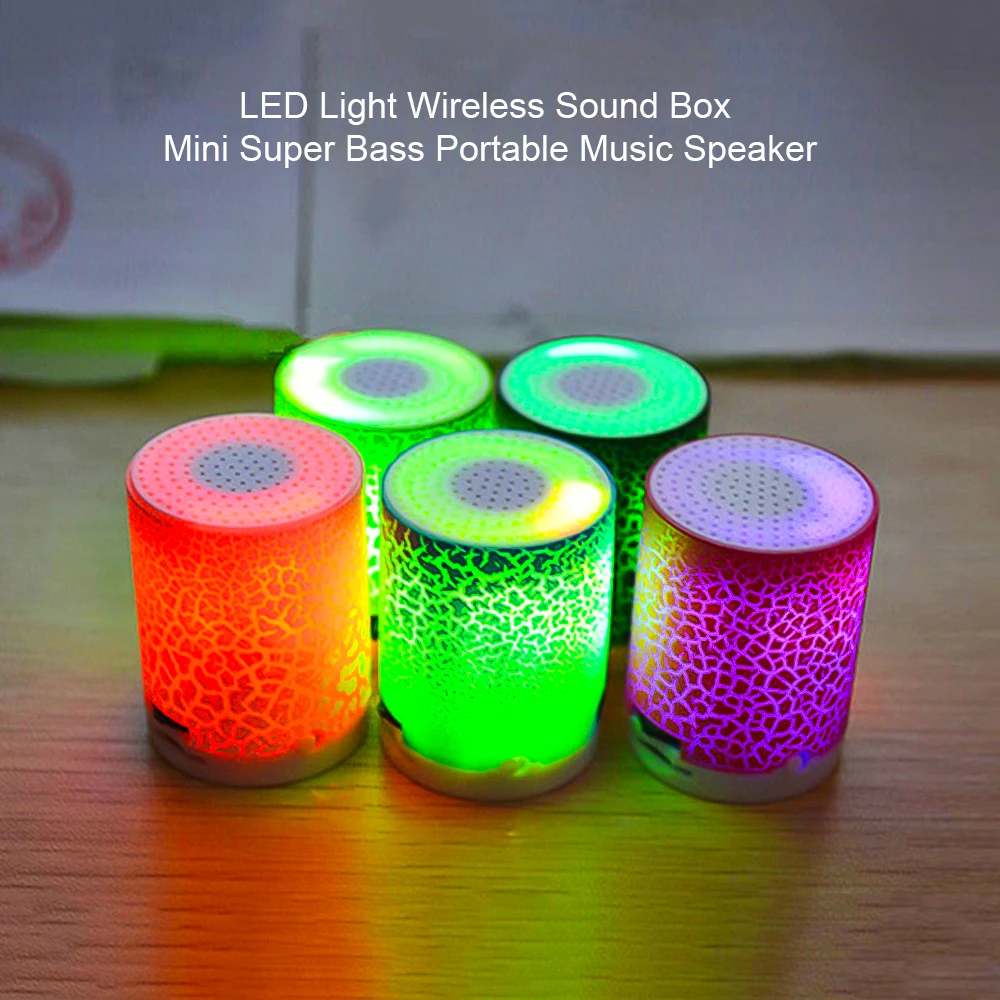 

KEBIDU Mini Bluetooth Speaker Wireless Loudspeaker Crack LED TF USB bluetooth Speakers mp3 stereo audio music player