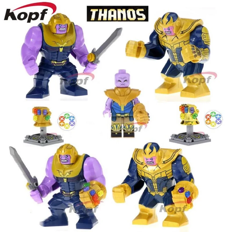 

Super Heroes Deadpool 2 Infinity War Thanos Captain America Batman Spiderman Outrider Building Blocks Model For Children Toys