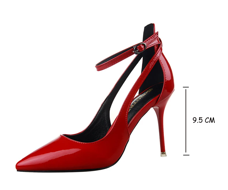 Women's Pumps Shoe Office Lady Heels Buckle Strap Wedding Women Shoes High Heels Sandals Silver Gold Shoes Woman High Heel 2018  (11)