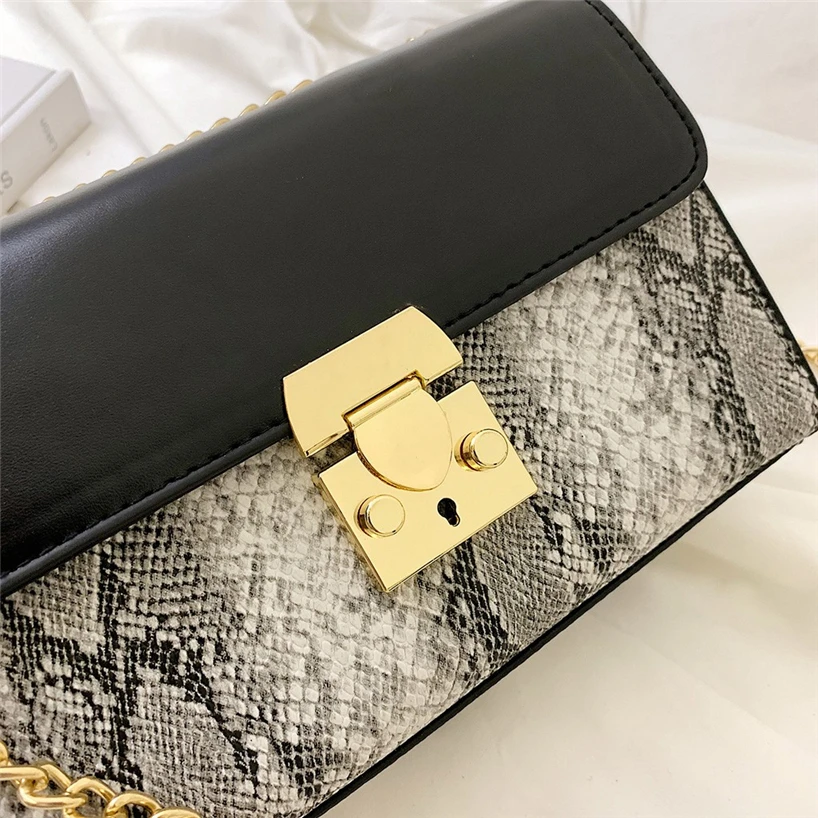 Aelicy/женская сумка на плечо на цепочке; маленькая квадратная сумка в стиле змеиной кожи; Элегантная стильная роскошная сумка-мессенджер через плечо