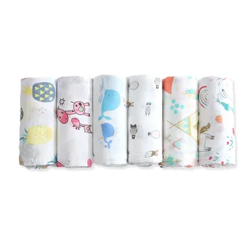 

2layers Muslin 70% Bamboo Baby Swaddles Soft Newborn Blankets Bath Gauze Infant Wrap sleepsack Stroller cover Play Mat 120*110cm