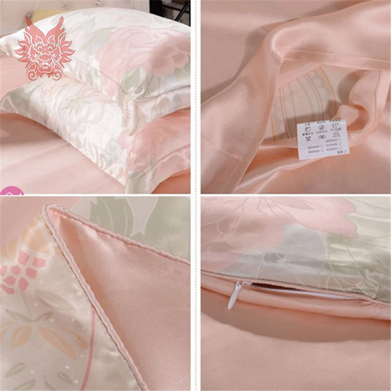 Home-textile-Luxury-pink-floral-print-19mm-100-silk-bedding-sets-duvet-cover-pillowcase-bedding-sheet (3)