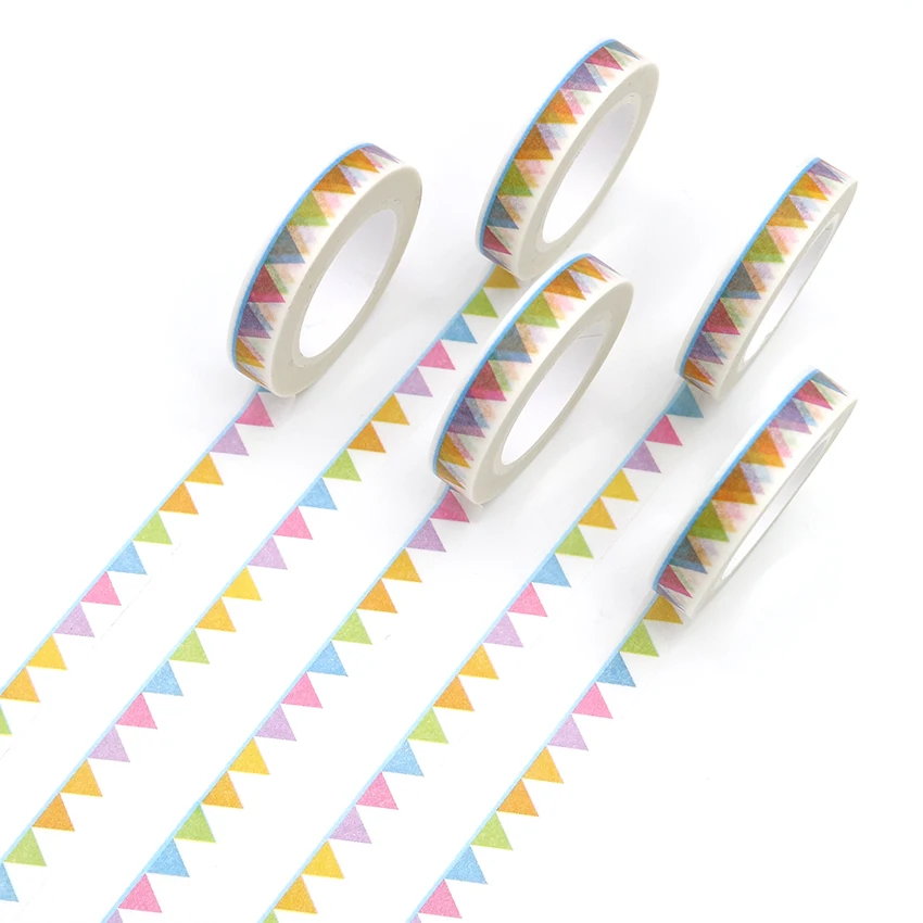 1 PCS Creative Colorful Banner Washi Tape High Sticky Masking Tape