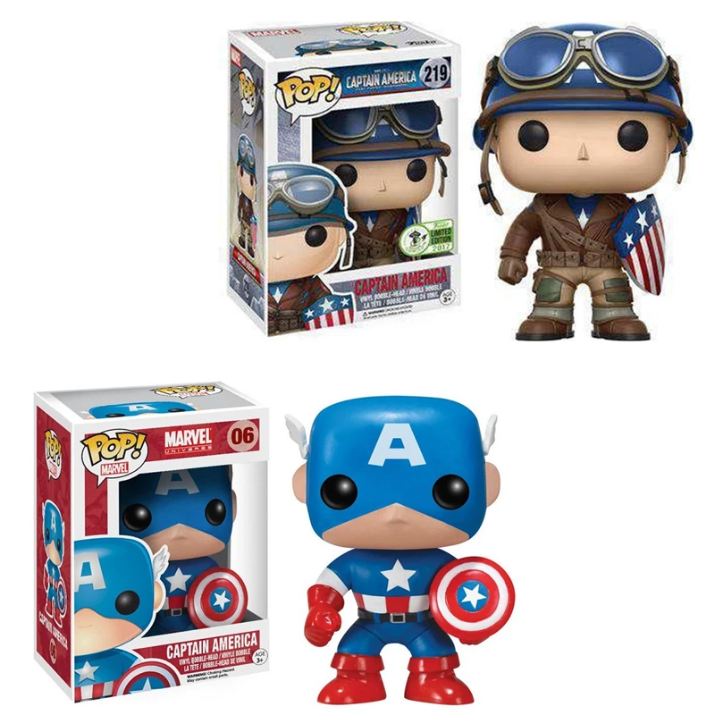 

Funko POP Marval The Avengers Captain America Vinyl Figure Collectible Action Figures Model Toys Collection for Children Gifts