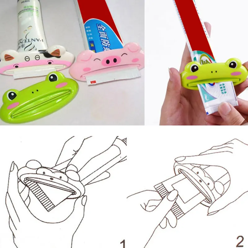 Зубная паста диспенсер для зубной пасты милые животные трубки соковыжималка аксессуары случайные цветы