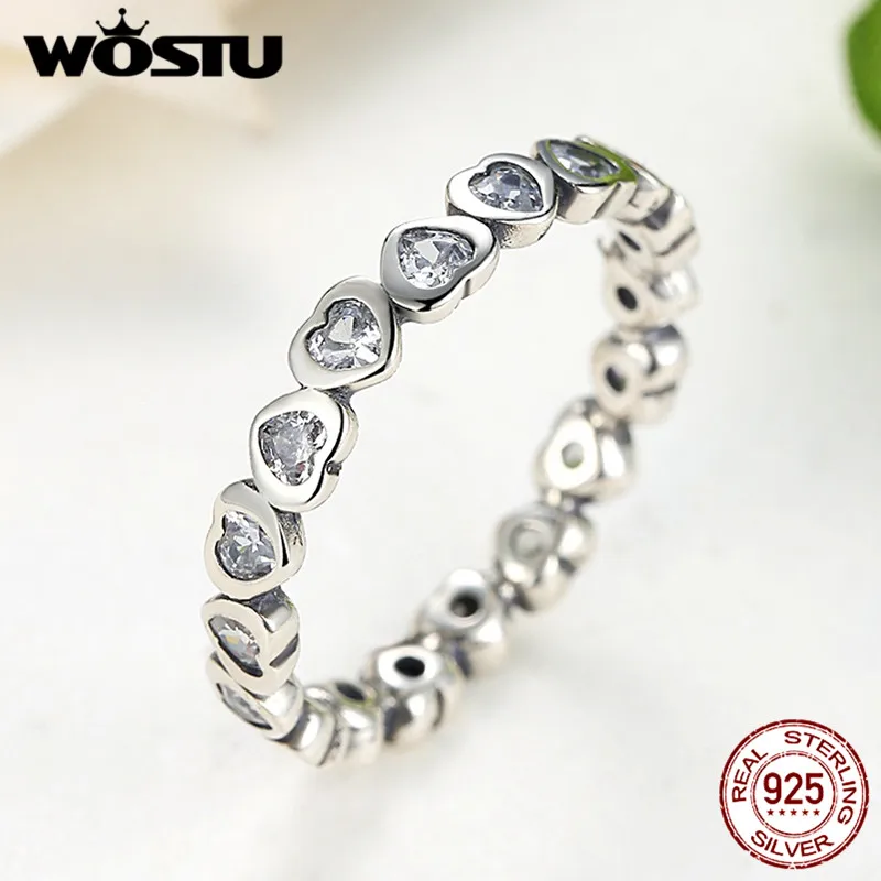 

Authentic 100% 925 Sterling Silver Forever More Stackable Rings For Women Fashion Original Ring Jewelry FB7124