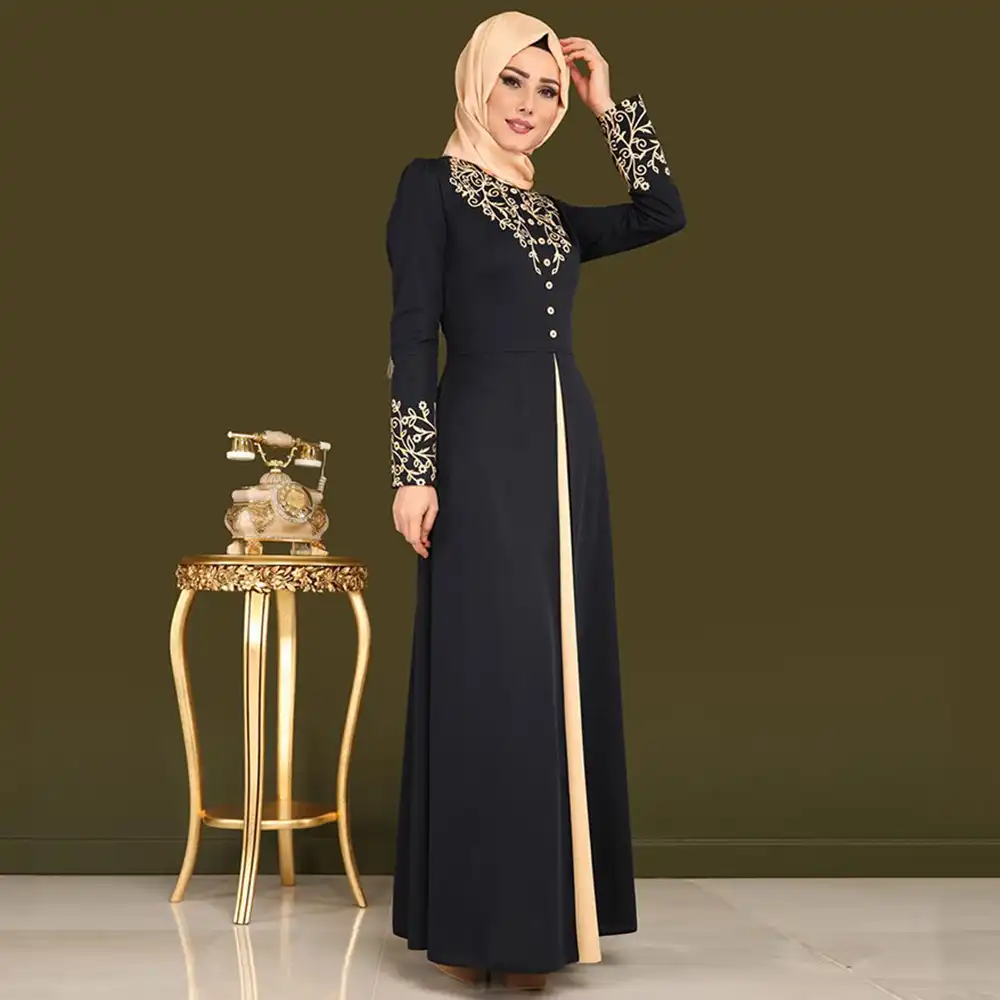 gold abaya dress