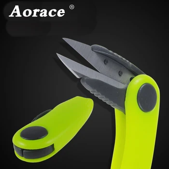 

Aorace Shrimp-Shaped Stainless Steel Fish Use Scissors Accessories Folding Fishing Line Cut Clipper Fishing Scissor Tackle