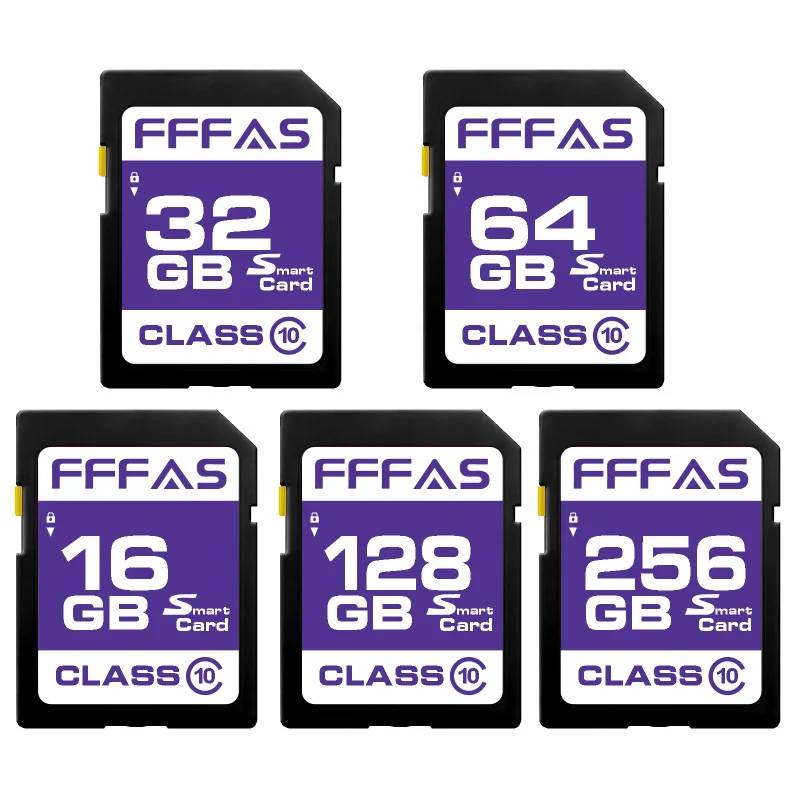 Оригинальная полноразмерная sd-карта 4 ГБ 8 ГБ 16 ГБ 32 ГБ 64 ГБ реальная емкость карты памяти для камеры с розничной упаковкой