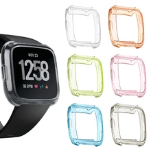 Брендовый прочный силиконовый защитный чехол для Fitbit Versa Красочные смарт-часы аксессуары чехол
