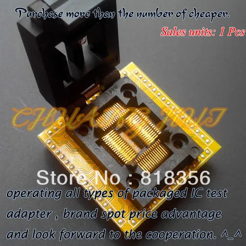 

QFP64 Test Socket IC51-0644-692 Test Socket/IC Socket Pitch:0.8mm