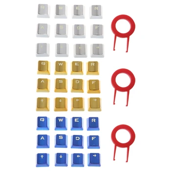 

Metal Coating PBT DIY 12 Keycaps for Mechanical Keyboard with keycap puller