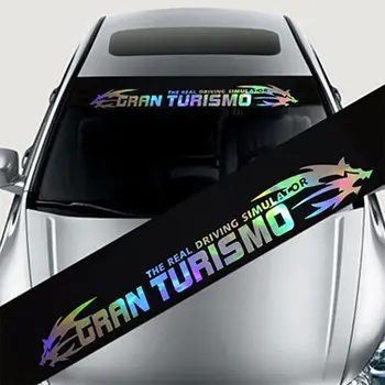 

Laser Reflective Letters Auto Car Front Window Windshield Decal Stickers For BMW For Ford Focus For Mazda - Car Styling Fashion