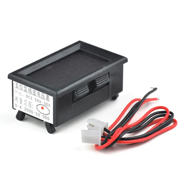 

Superbat 33V DC 0.36" 5 Digits Red LED 0-4.3000V-33.000V DC Digital Voltmeter Voltage Panel Meter 48*29*21mm High Precise