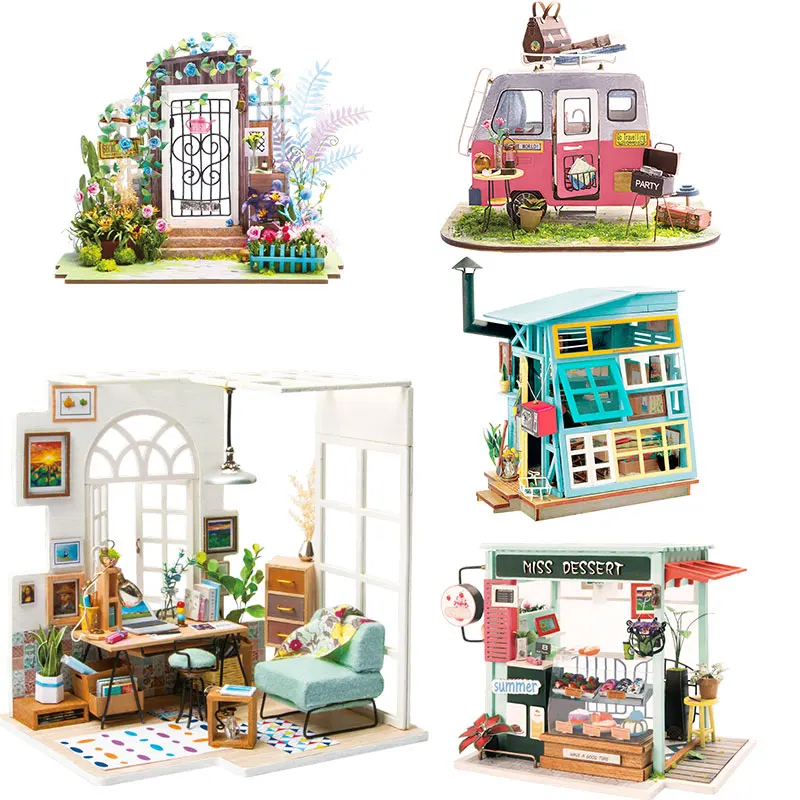 

Robotime DIY Doll House Children's Gift Adult Miniature Wooden Dollhouse Model Building Kits Toys
