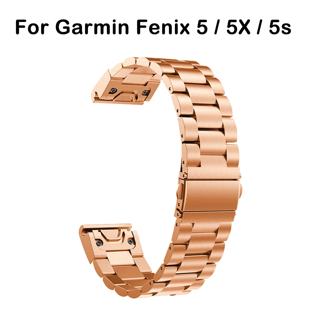 26 22 20 мм Quick Fit Fenix 6X 5X металлический ремешок из нержавеющей стали для Garmin Fenix 6S 6 Pro 5/5s Plus/S60/Forerunner 935