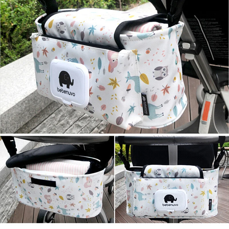 

1PC Fashion Baby Stroller Bag Large Capacity Hanging Storage Basket Stroller Organizer Travel Mummy Diaper Bags Stroller