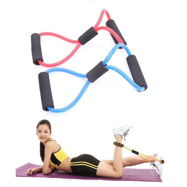 Resistance Training Bands Tube Workout Exercise for Yoga 8 Type Body