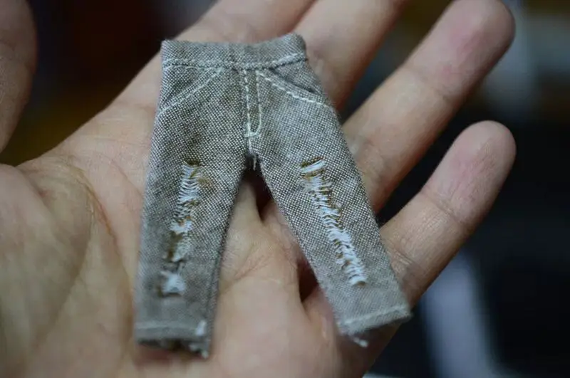 

New [1/12 Doll Jeans with hole] OB11 Pants with hole OB11 Clothes (Fit Ob11,obitsu11,BJD12,1/12Doll)