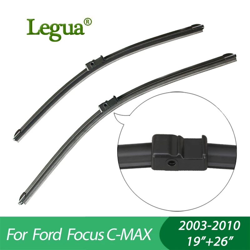 Legua car winscreen Wiper blades for Ford Focus C MAX(2003 2010),19"+26