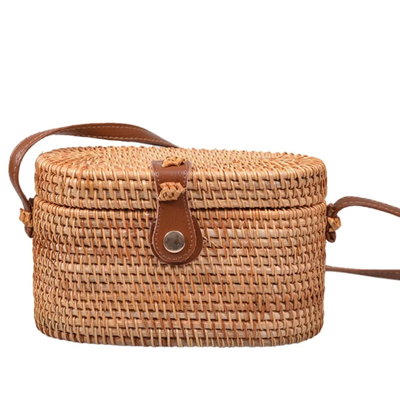 Многоцелевой женский соломенный мешок для хранения пляжные бамбуковые Наплечные сумки органайзер для косметики косметические сумки из ротанга - Цвет: 12