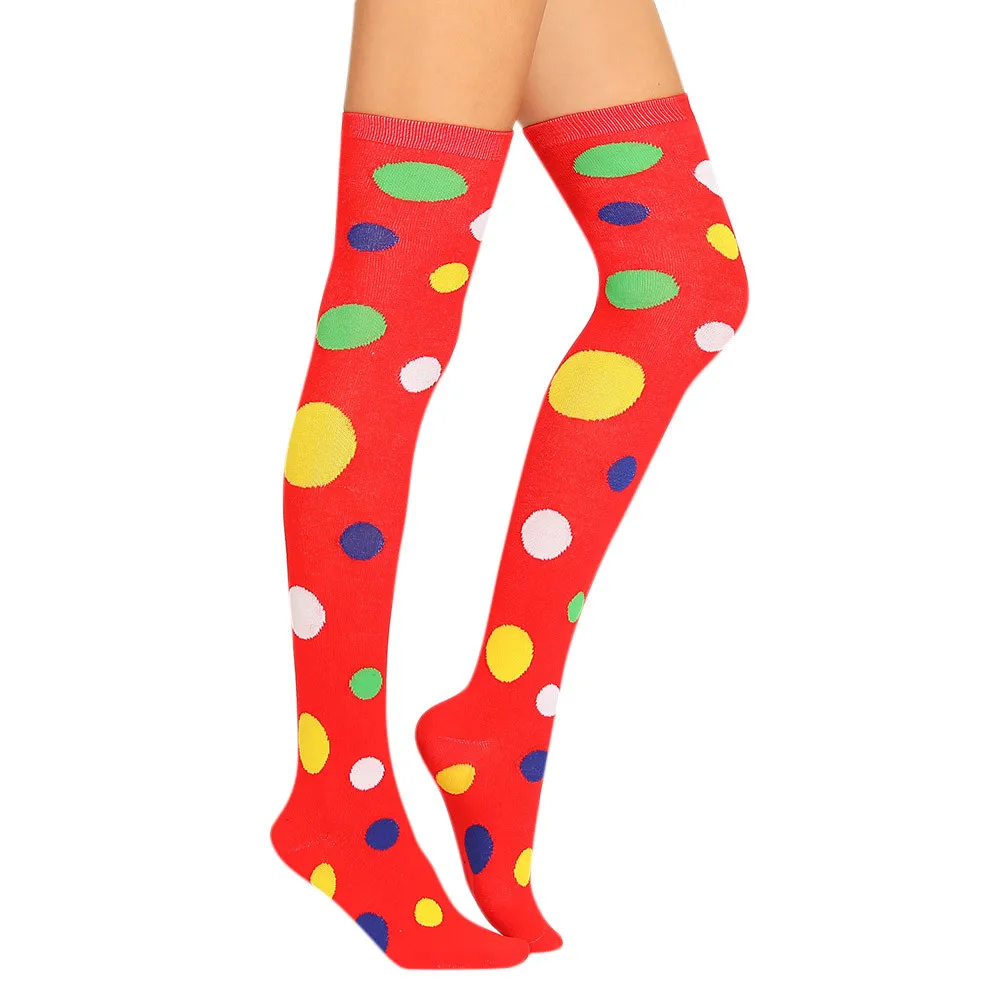 FREE OSTRICH Fashion breathable comfort female sexy thigh high knee socks personality color dot non-slip daily wild stockings