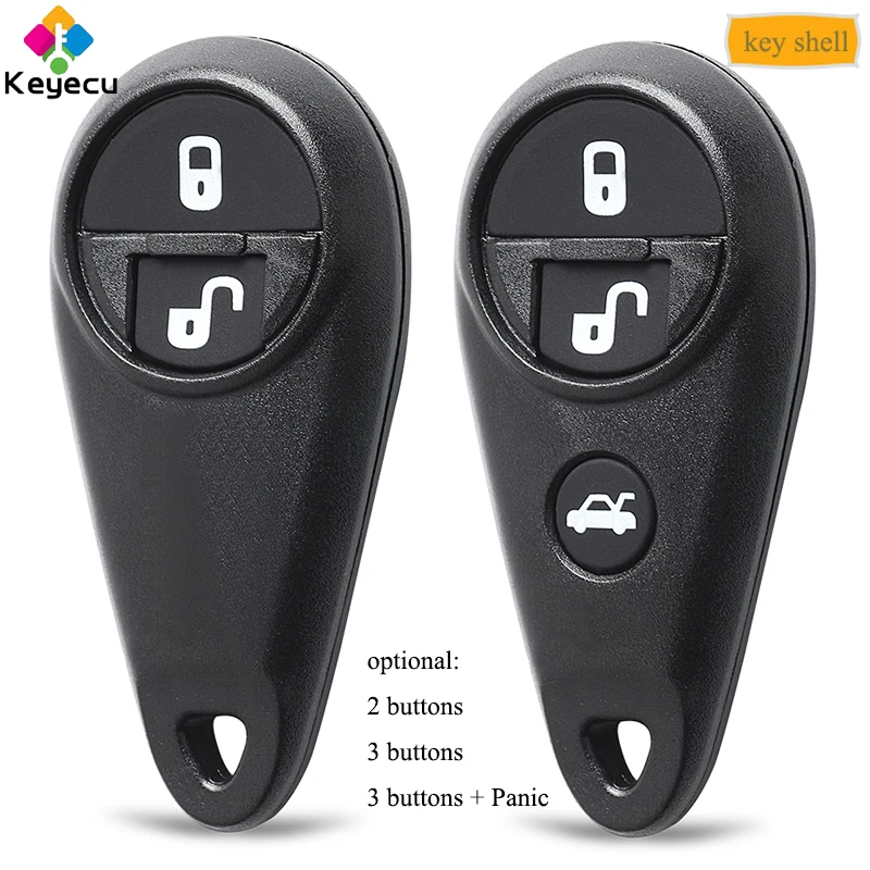 

KEYECU Replacement Remote Control Car Key Shell Case Housing With 2/ 3/ 4 Buttons - FOB for Subaru B9 Tribeca Forester Impreza