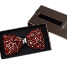 Британский роскошный ночной ультра-флэш бриллиантовый Шипованный галстук-бабочка мужской свадебный галстук для жениха