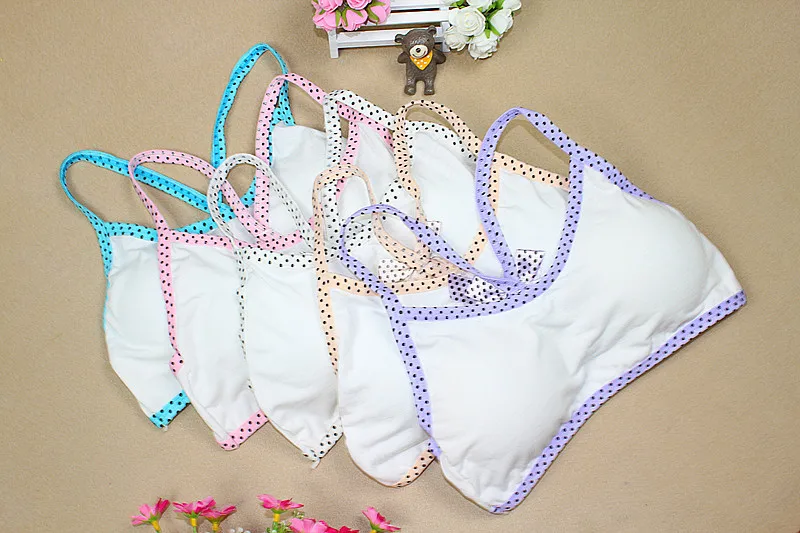3pcs/lot Free shipping 2015 high quality girls bra solid color