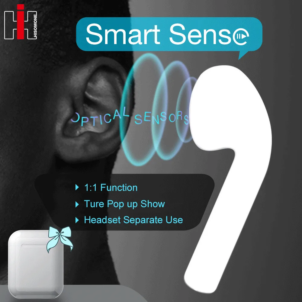 i77 TWS Smart Sensor Pop up 1 1 Copy Bluetooth 5 0 Wireless Earphone Separate Use