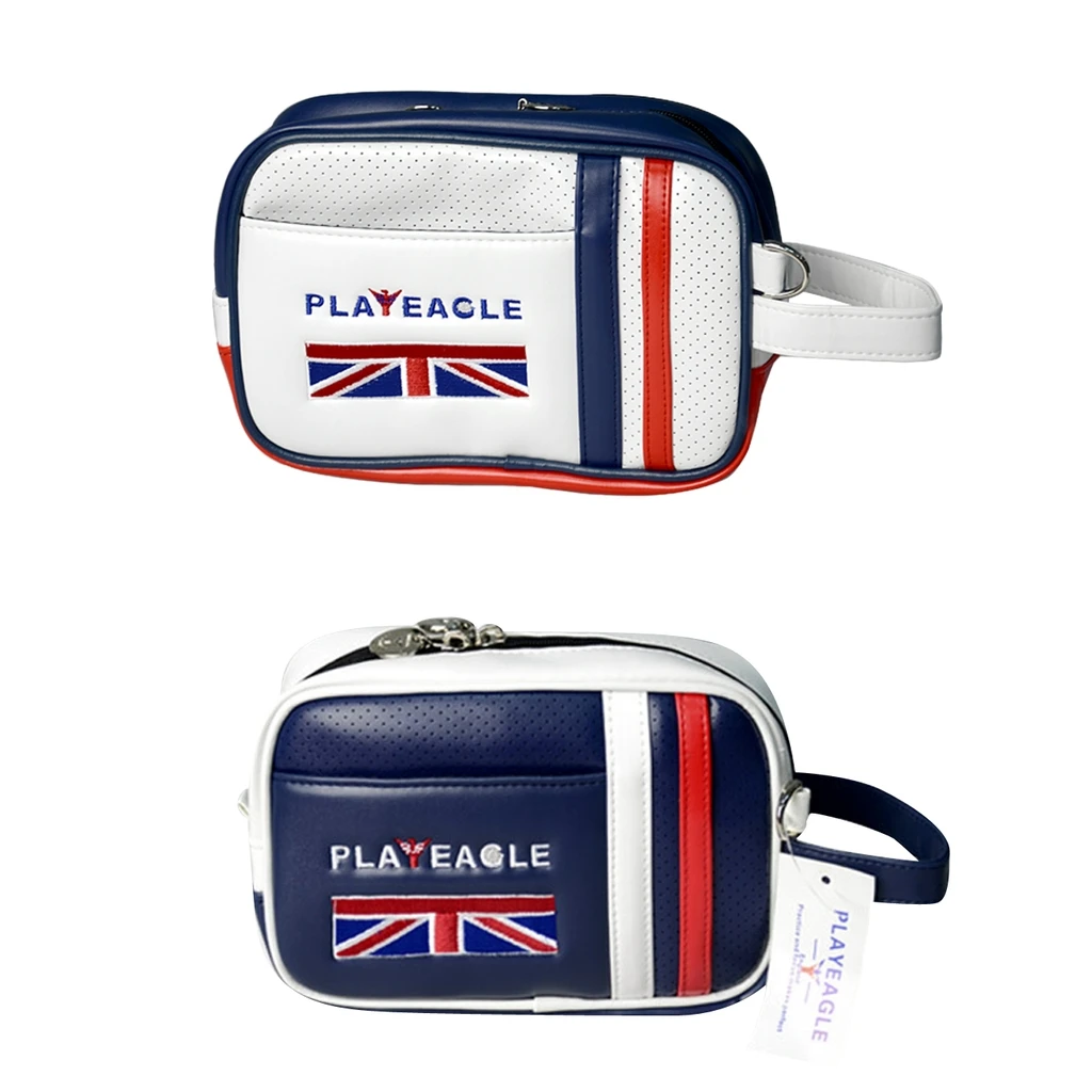 Unisex Golf Pouch Bag Handbag PU Matreial Zipper Mini Golf Bag Valuables Cell Phone Pouch Makeup Cosmetic Bag for Men Women