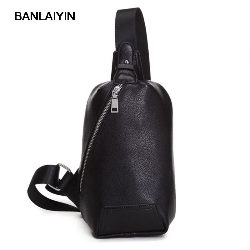 

Travel Bags Bag Faux Leather Faux Sling Messenger Back Men Chest Fashion Leather Pack