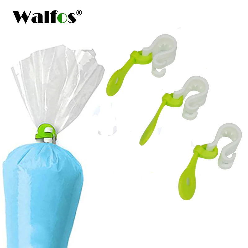 WALFOS 3 шт. отсадочный мешок для украшения торта зажимы глазури кондитерские мешки