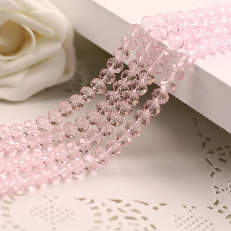 5040 AAA Top Quality Pink Color Loose Crystal Glass Rondelle beads.2mm 3mm 4mm,6mm,8mm 10mm
