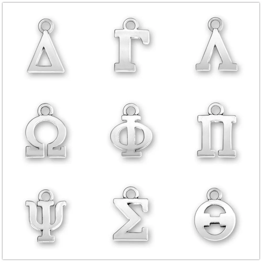 Классические греческие буквы Delte Gamma Lambda Psi phi pi Sigma Theta подвески для рукоделия