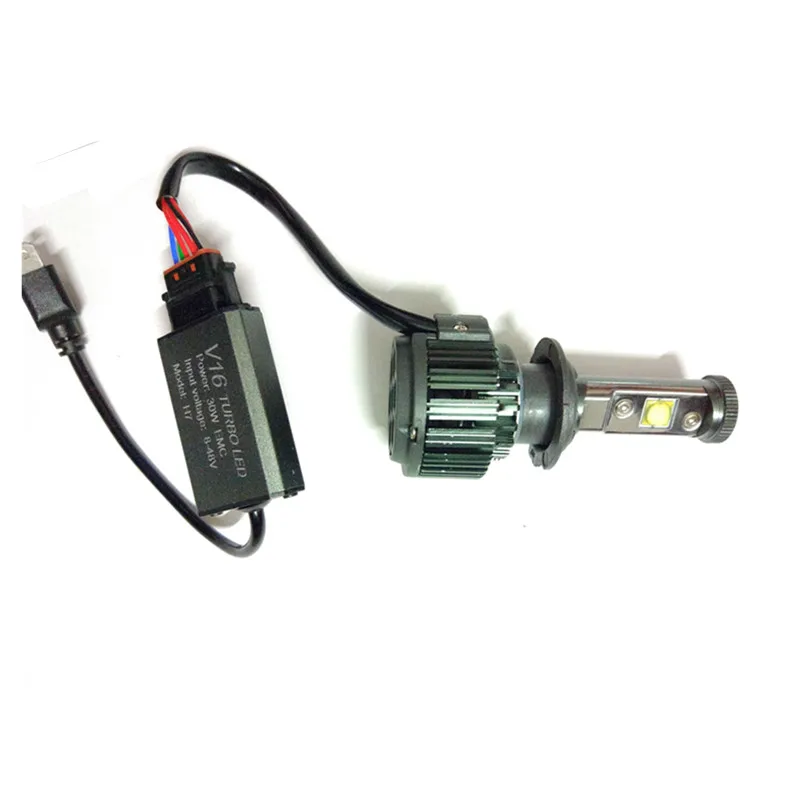 Hot Sale V16 Turbo Kit H7 LED Car Headlight 12V 60W 7200LM Fog Front Driving Lamp 6000K Automobile Bulb Plug And Play Parts
