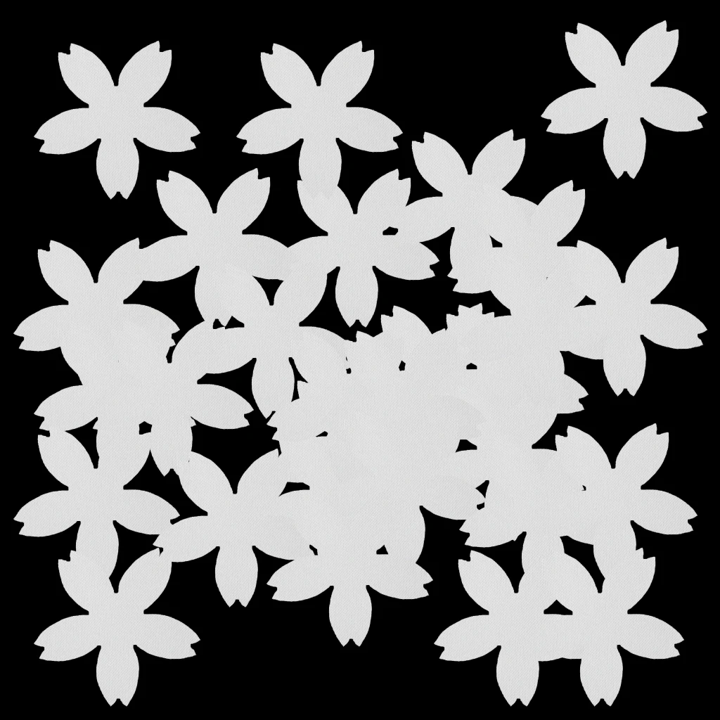 100pcs Cut Out Satin Drill Fabric Flower Pieces for DIY Wedding Bridal Craft 4cm