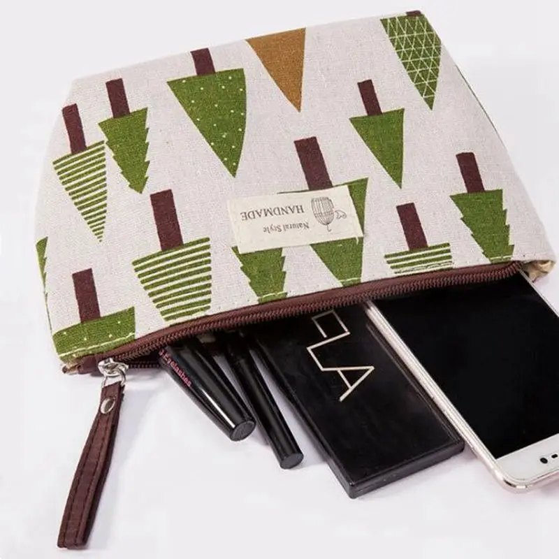 Multifunction Canvas Women Cosmetic Bag Plaid Travel Makeup Multifunction Ladies Bag Toiletry Make Up Storage Organizer Case Kit