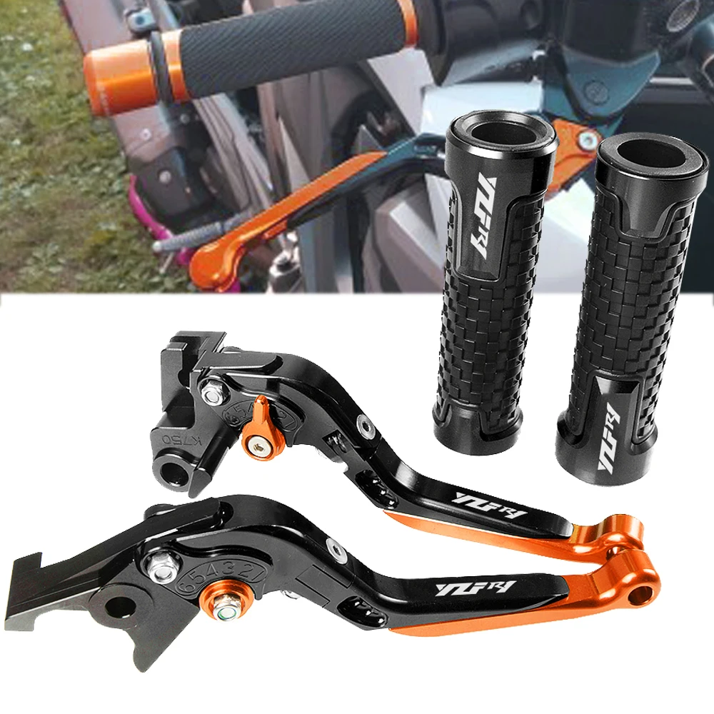 

For YAMAHA YZF R1 YZF-R1 2002-2003 Motorcycle Accessories Motorbike Aluminum Pivot Foldable Brake Clutch Lever handle grips sets